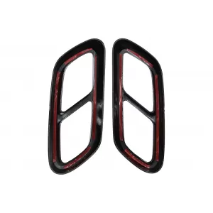 Muffler Tips Frames suitable for Mercedes C-Class W206 S206 Sport Line (2021-Up) Piano Black