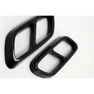 Muffler Tips Frames suitable for Mercedes C-Class W206 S206 Sport Line (2021-Up) Piano Black