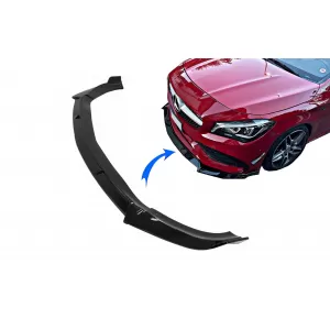 image-37-Frontspoilerlippe Erweiterung für Mercedes CLA C117 X117 Sport Line 16-18 Glänzend schwarz
