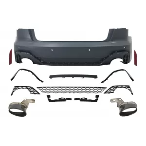 Parachoques para Audi A6 C8 4K Sedan 18+ Difusor Puntas escape Diseño RS-image-6092477