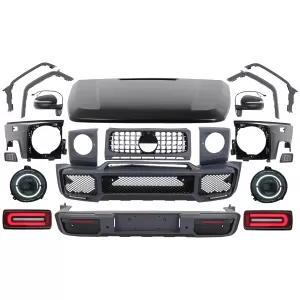 image-60-Body Kit für Mercedes G W463 08-17 G63 G65 W464 Stoßfïänger LED Licht Grill