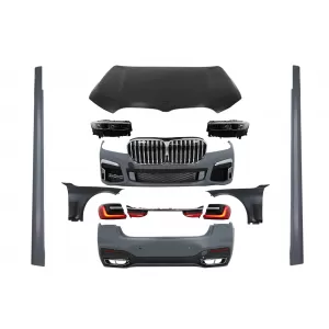 image-61-Bodykit für BMW 7 G12 15-19 Konvertierung zu G12 LCI 2020 Look Kapuze Kotflügel vorne