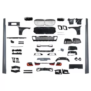 Bodykit für BMW 7 G12 15-19 Konvertierung zu G12 LCI 2020 Look Kapuze Kotflügel vorne-image-6092742