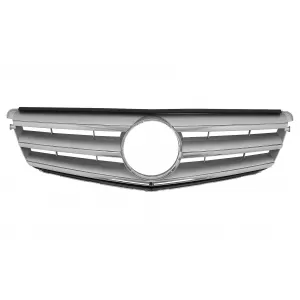 image-63-Frontgitter für Mercedes C W204 S204 Limousine Kombi 2007-2014 Sport Silber
