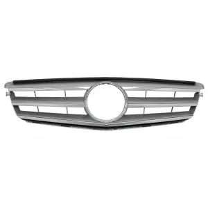 Frontgitter für Mercedes C W204 S204 Limousine Kombi 2007-2014 Sport Silber-image-6091378