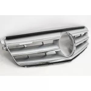 Frontgitter für Mercedes C W204 S204 Limousine Kombi 2007-2014 Sport Silber-image-6091382