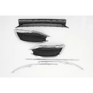 Frontstoßstangenteile für Mercedes S-Klasse W222 Facelift Limousine 17-20 Chrom M-Design-image-6091610