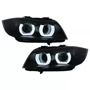 image-61-3D Angel Eyes LED DRL Xenon fényszóró BMW 3 E90 E91 LCI AFS-sel (2008-2011), fekete