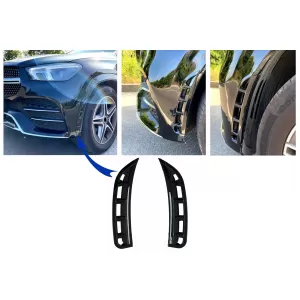 image-26-Első lökhárító oldalsó szárnyak Mercedes GLE W167 SUV / GLE Coupé C167 Sport Line (2019-től) modellekhez, zongoralakk fekete