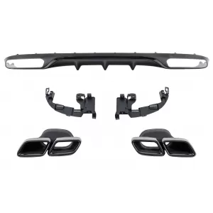 Diffusor Stoßstange für Mercedes E W213 S213 Standard 16-20 Endrohre E63 Look-image-6094550