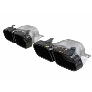 Rear Bumper Diffuser with Black Exhaust Muffler Tips suitable for Mercedes E-Class W213 S213 Standard (2016-2020) E63 Design