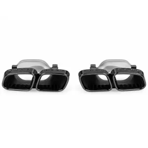 Rear Bumper Diffuser with Black Exhaust Muffler Tips suitable for Mercedes E-Class W213 S213 Standard (2016-2020) E63 Design