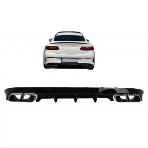 image-3-Diffusor Endrohre für Mercedes E-Klasse C238 A238 AMG Sport Line Coupé Cabrio 2016-2019 E63 Design