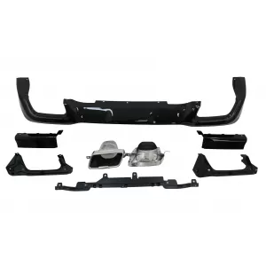 Difuzor Bara Spate cu Evacuare Dubla Crom compatibil cu BMW 2 Series F44 Gran Coupé (2020-up) M235I Design-image-6094586