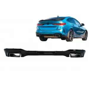 image-5-Stoßstange Diffusor Chrom Endrohre für BMW 2er F44 Gran Coupé 2020+ M235i Design