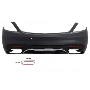 Bara Spate cu Difuzor si Ornamente tobe compatibil cu Mercedes S-Class W222 Facelift (07.2017-08.2020) Sedan-image-6093073