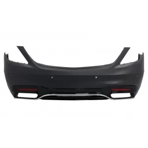 Bara Spate cu Difuzor si Ornamente tobe compatibil cu Mercedes S-Class W222 Facelift (07.2017-08.2020) Sedan-image-6093074