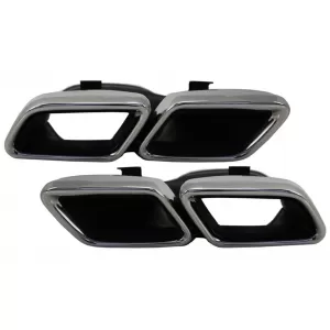 Bara Spate cu Difuzor si Ornamente tobe compatibil cu Mercedes S-Class W222 Facelift (07.2017-08.2020) Sedan-image-6093093