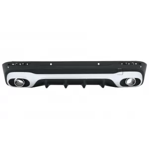 image-8-Stoßstange Diffusor Chrome Endrohre für Mercedes GLB X247 SUV 20+ GLB 35 Design