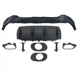 Rear Diffuser with Chrome Exhaust Tips suitable for Mercedes GLB X247 SUV (2020-up) GLB 35 Design