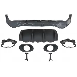 Hátsó diffúzor fekete kipufogóvégekkel Mercedes GLB X247 SUV (2020-tól) GLB 35 Design Night Package-image-6094796