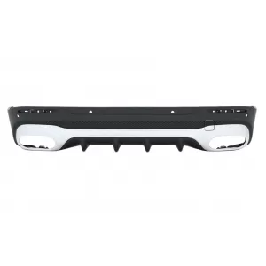 Rear Diffuser with Chrome Exhaust Tips suitable for Mercedes GLB X247 SUV (2020-up) 45 S Design