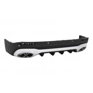 Rear Diffuser with Chrome Exhaust Tips suitable for Mercedes GLB X247 SUV (2020-up) 45 S Design