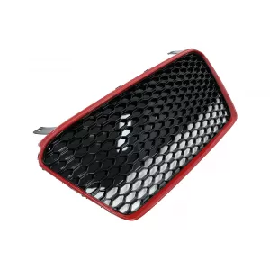 Front Grille suitable for Audi R8 42 1st Generation Facelift (2013-2015) RS Design Glossy Black Red