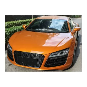 Front Grille suitable for Audi R8 42 1st Generation Facelift (2013-2015) RS Design Glossy Black Red