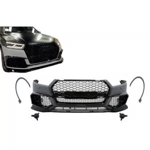 image-19-Stoßstange für Audi Q5 SUV FY Standard 2017-2020 RS Design Kühlergrill Waben PDC SRA