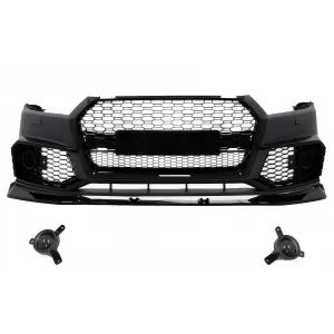 image-37-Stoßstange für Audi Q5 SUV FY S-Line 2017-2020 RS Design Kühlergrill Waben PDC SRA