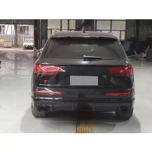 Hátsó lökhárító diffúzor dupla kivezetéssel Audi Q7 SUV 4M (2015-2019) standard lökhárítóhoz-image-6277146