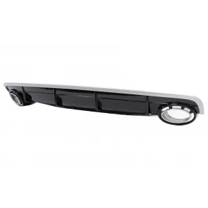 Rear Bumper Valance Diffuser Double Outlet suitable for Audi Q7 SUV 4M (2015-2019) S-Line Bumper