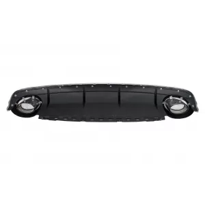 Rear Bumper Valance Diffuser Double Outlet suitable for Audi Q7 SUV 4M (2015-2019) S-Line Bumper