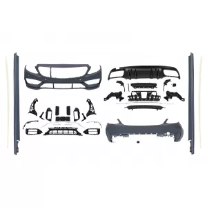 image-52-Body Kit für Mercedes C W205 Limo 14-20 Stoßstange Seitenschweller Endrohre C63 Optik