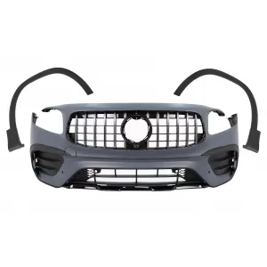 image-38-Stoßstange für Mercedes GLB X247 2019-2023 GLB 35 Design Kühlergrill Seitenfinnen PDC