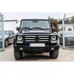 Scheinwerfer Abdeckungen LED TFL Tagfahrlicht für Mercedes G-Klasse W463 Chrom-image-6097019