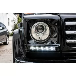 Scheinwerfer Abdeckungen LED TFL Tagfahrlicht für Mercedes G-Klasse W463 Chrom-image-6097020