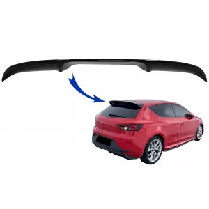 image-43-Dachspoiler Kappe für Seat Leon 5F Mk3 5-Türer Hatchback 12-19 Glänzend Schwarz