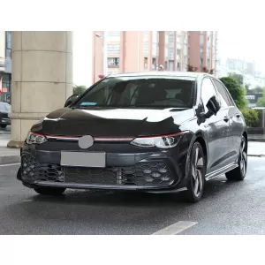 Front Bumper Side Fins Flaps suitable for VW Golf 8 Mk8 MQB GTI / R-Line (2020-Up) Piano Black
