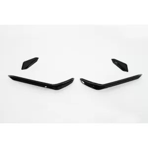 Front Bumper Side Fins Flaps suitable for VW Golf 7.5 5G R Hatchback (2017-2020) Piano Black
