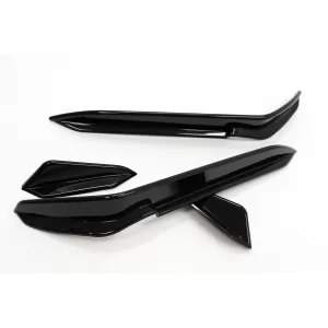 Front Bumper Side Fins Flaps suitable for VW Golf 7.5 5G R Hatchback (2017-2020) Piano Black