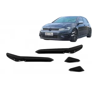 image-48-Stoßstange Seitenklappen Flossen für VW Golf 7.5 5G R Fließheck 17-20 Glänzend Schwarz