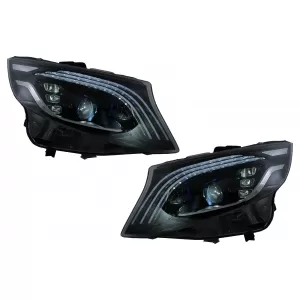 image-50-LED Scheinwerfer für Mercedes V W447 16-20 schwarz ersetzt Halogen