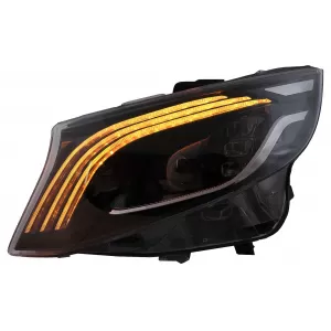 Full LED Headlights suitable for Mercedes V-Class W447 (2016-2020) Black