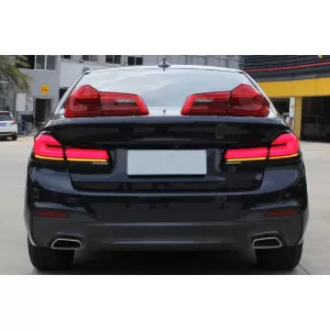 Voll-LED-Rückleuchten für BMW 5 G30 Limousine 17-19 LCI Design Statische Blinker-image-6097040