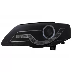 Faruri Angel Eyes LED DRL compatibil cu VW Passat B6 3C (03.2005-2010) Negru-image-6098060