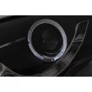 Faruri Angel Eyes LED DRL compatibil cu VW Passat B6 3C (03.2005-2010) Negru-image-6098062