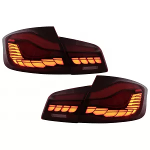 image-58-OLED Rücklichter Rückleuchten für BMW 5er F10 Rot Klar Dynamisches Blinker