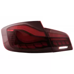 OLED hátsó lámpa BMW 5 F10 (2011-2017) piros-átlátszó dinamikus irányjelzővel-image-6096146